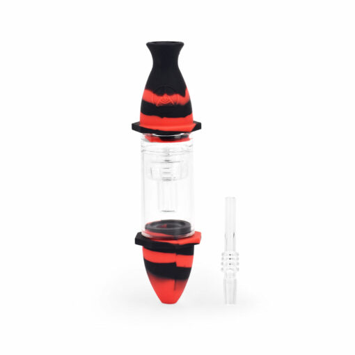 Shop Ritual - 7'' Silicone Deluxe Nectar Collector - Black & Red in australian