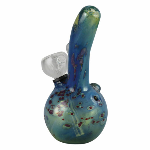 Shop Double Glass Water Pipe- 5.25" / Grommet / Blue w/ Red Spots in australian