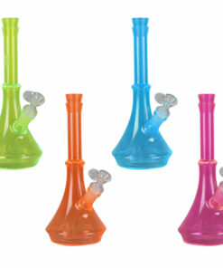 Shop Genie Day Glow Waterpipe - 10.5" / 14mm F / Colors Vary in australian