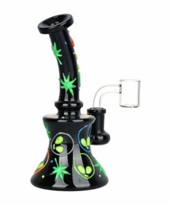 Shop 420 Alien Glow In The Dark Glass Dab Rig - 6.5