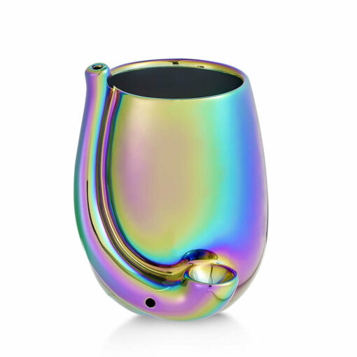 Shop Iridescent Stemless Wine Glass Pipe in australian