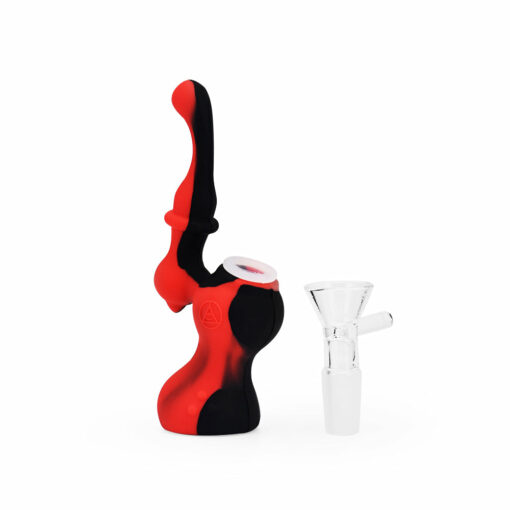 Shop Ritual - 5'' Silicone Upright Bubbler - Black & Red in australian