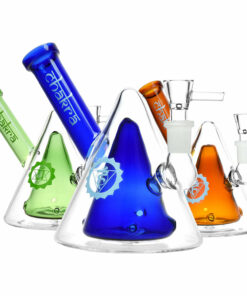 Shop Nested Cones Chakra Glass Water Pipe - 5.5" / Colors Vary in australian