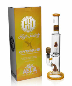 Shop High Society | Cygnus Premium Wig Wag Waterpipe (Canary Yellow) in australian