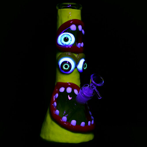 Shop Maniacal Monster 3D Painted Beaker Water Pipe - 10" / Designs Vary in australian