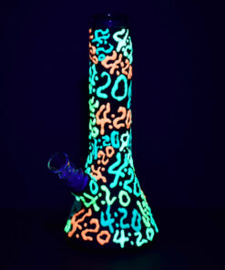 Shop It's 420 Everywhere Glow in the Dark Beaker Water Pipe - 10.25" / 14mm F in australian