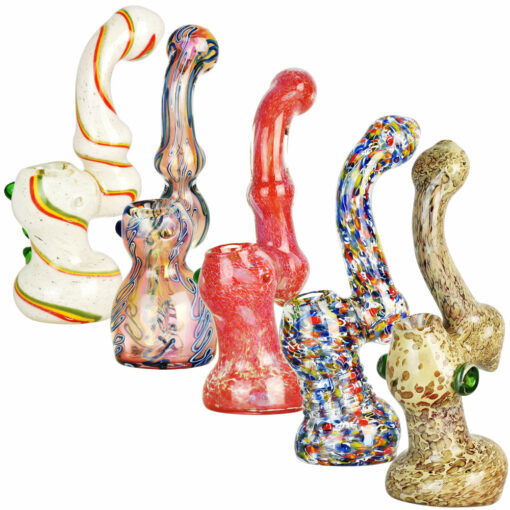 Shop High End Art Glass Bubbler - 7" - 8" / Assorted - 6PC BUNDLE in australian