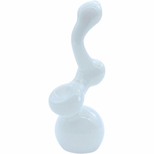 Shop LA Pipes "Ivory Sherlock" Glass Sherlock Bubbler Pipe in australian