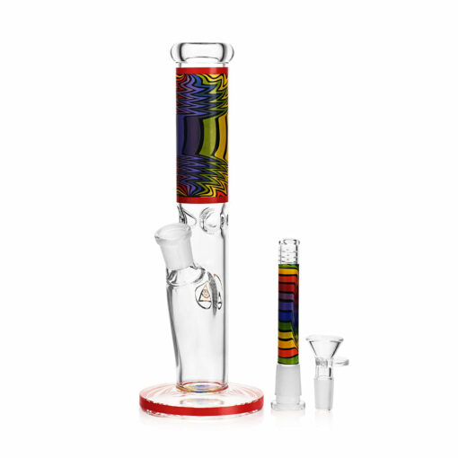 Shop Ritual Smoke - Prism 10" Glass Straight Tube - Crimson in australian