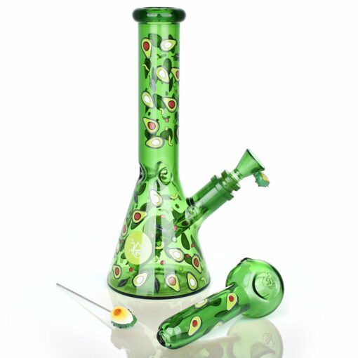 Shop Pulsar Fruit Series Avocado Gold Herb Pipe Glow Duo - 10" / 14mm F in australian