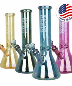 Shop Phoenix Rising Metallic Beaker Water Pipe -12"/14mm F/Clrs Vary in australian