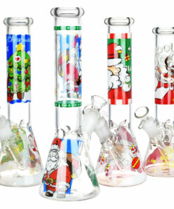 Shop Santa Claus Themed Glass Water Pipe - 10" / 14mm F / Designs Vary in australian