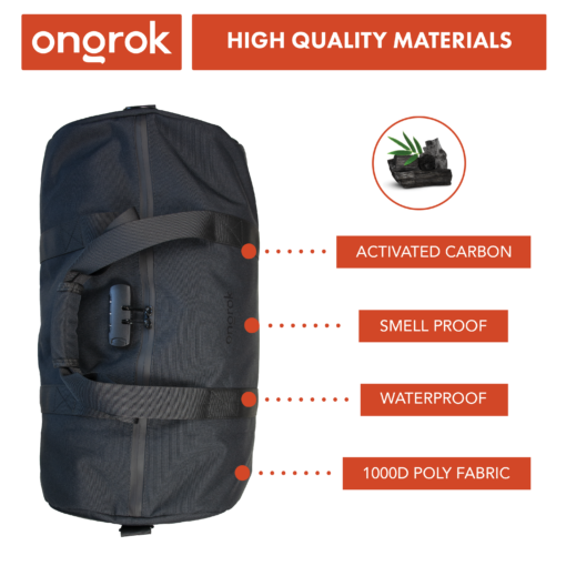 Shop Ongrok Carbon-lined Smell proof Duffle Bag in australian