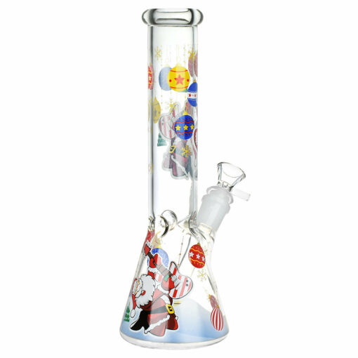 Shop Christmas Themed Glass Water Pipe - 10" / 14mm F / Designs Vary in australian