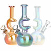 Shop Lunar Glow Electroplated Glass Water Pipe - 7.25" / 14mm F / Colors Vary in australian