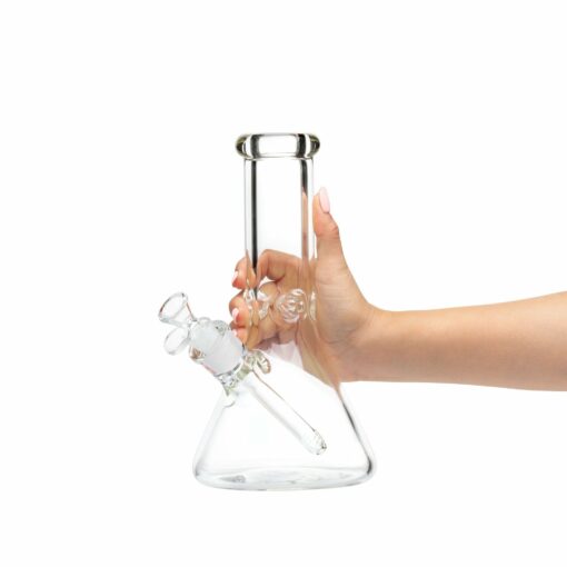 Shop 10in 50x9mm Beaker Bong w/Disc Handle Funnel Bowl in australian