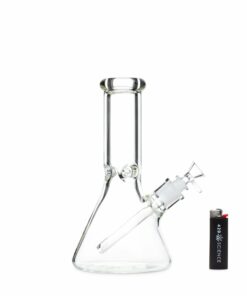 Shop 10in 50x9mm Beaker Bong w/Disc Handle Funnel Bowl in australian