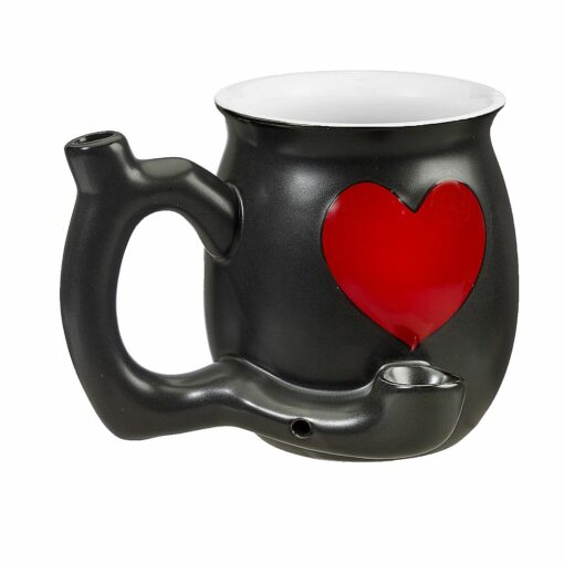 Shop Embossed Red Heart Mug - White Inside in australian