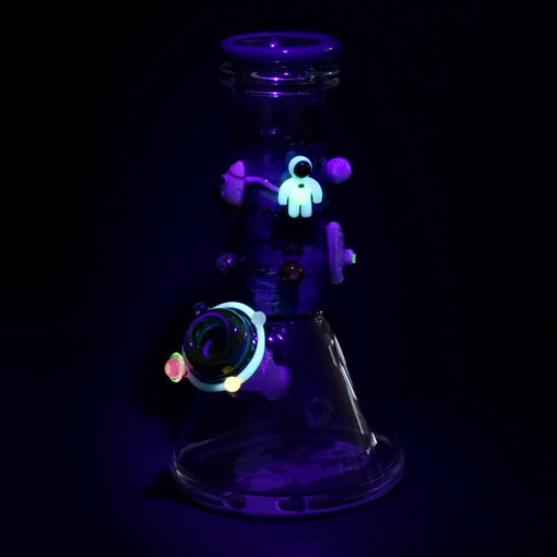 Shop Empire Glassworks Baby Beaker Water Pipe - 8"/14mm F/Galaxy in australian