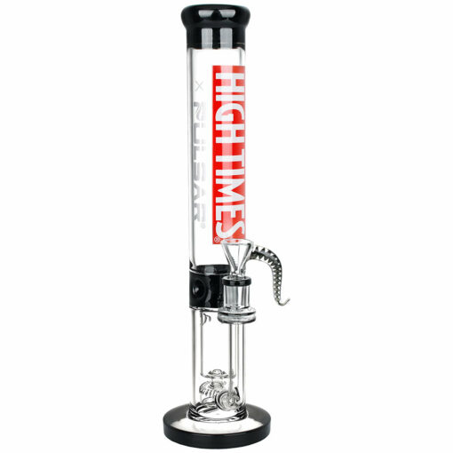 Shop High Times x Pulsar Logo Straight Tube Recycler Water Pipe - 14.75" / 14mm F in australian