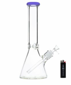 Shop Thick Beaker Bong with Purple Accent in australian