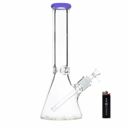 Shop Thick Beaker Bong with Purple Accent in australian