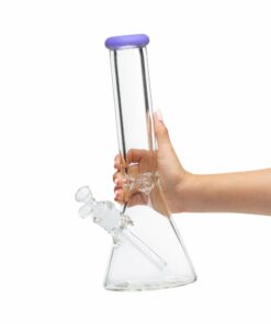 Shop Thick Beaker Bong with Purple Accent in australian