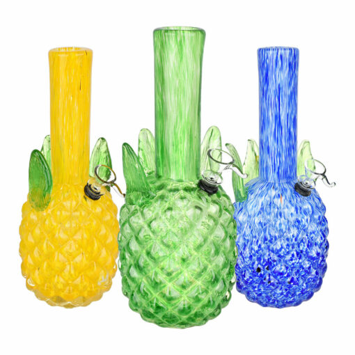 Shop Pineapple Paradise Soft Glass Water Pipe - 11.5" / Colors Vary in australian