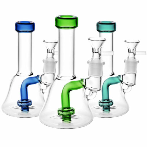 Shop Clear As A Bell Mini Glass Water Pipe - 6"/14mm F/Colors Vary in australian