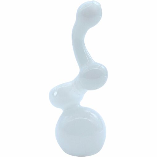 Shop LA Pipes "Ivory Sherlock" Glass Sherlock Bubbler Pipe in australian