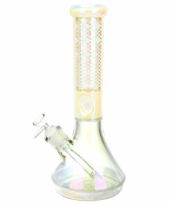 Shop Pixelate Etched Iridescent Water Pipe - 12.5"/14mm F/Colors Vary in australian