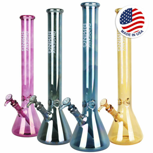 Shop Phoenix Rising Shine Tall Beaker Water Pipe-18"/14mm F/Clrs Vry in australian