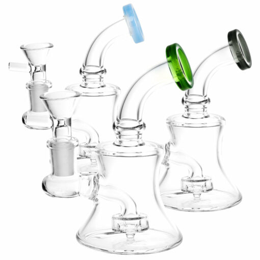 Shop Bent Neck Bell Mini Water Pipe - 5"/14mm F/Colors Vary in australian