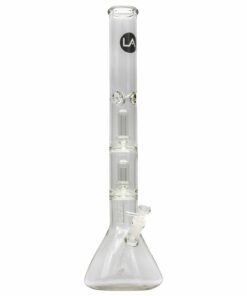 Shop LA Pipes Thick Glass Beaker Showerhead Perc Bong in australian