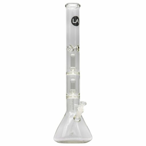 Shop LA Pipes Thick Glass Beaker Showerhead Perc Bong in australian