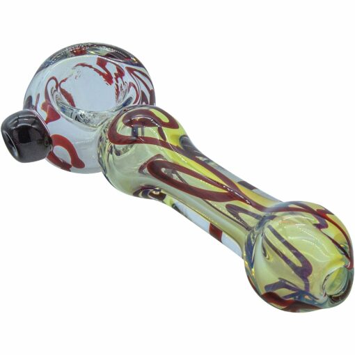 Shop LA Pipes "Painted Warrior Spoon" Glass Pipe in australian