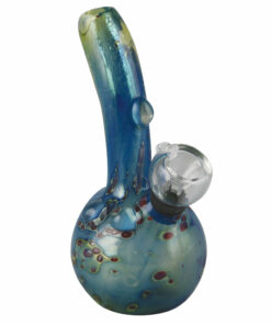 Shop Double Glass Water Pipe- 5.25" / Grommet / Blue w/ Red Spots in australian