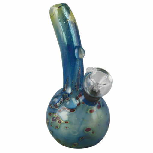 Shop Double Glass Water Pipe- 5.25" / Grommet / Blue w/ Red Spots in australian