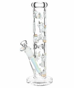 Shop Pulsar Caticorn Design Series Straight Tube Water Pipe | 12" | 14mm F in australian