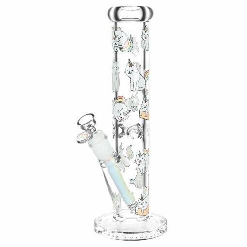 Shop Pulsar Caticorn Design Series Straight Tube Water Pipe | 12" | 14mm F in australian