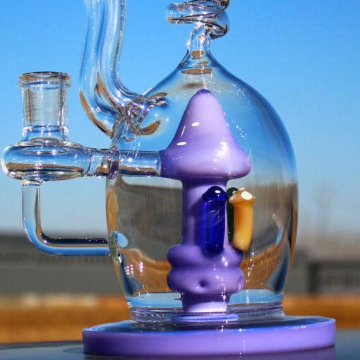 Shop Approx. 11" Spiral Mushroom Recycler Water Pipe w/ Circ Perc in australian