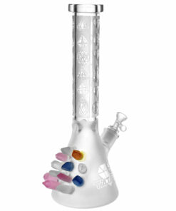 Shop Tataoo Glass Diamonds Beaker Water Pipe - 15" / 14mm F in australian