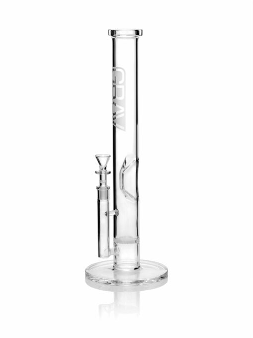 Shop GRAV® Large, Clear Straight Base w/ Disc Water Pipe in australian