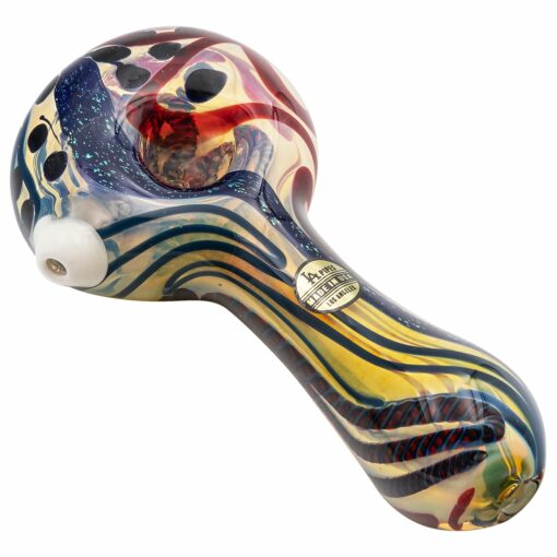 Shop LA Pipes "Dollar Pancake" Dichroic Color-Changing Spoon Glass Pipe in australian