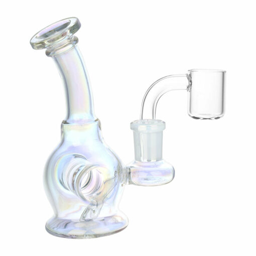 Shop Time Warp Electroplated Glass Mini Dab Rig | 4.75" | 14mm F | Colors Vary in australian