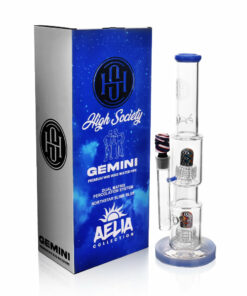 Shop High Society | Gemini Premium Wig Wag Waterpipe (Blue) in australian