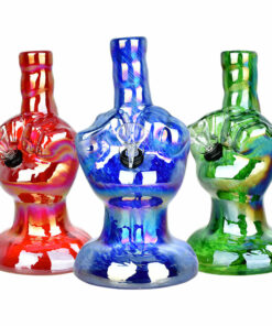 Shop Number One Electroplated Soft Glass Water Pipe - 8.25" / Colors Vary in australian