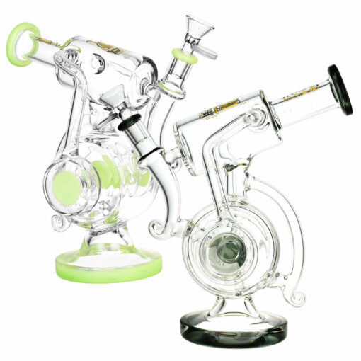 Shop Lookah Glass Teardrop Tusk Recycler - 9.5"/14mm F/Colors Vary in australian