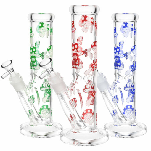 Shop Shroom Life Straight Tube Water Pipe- 10.5"/14mm F/Clrs Vry in australian