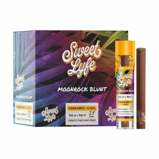 Shop Sweet Lyfe Moonrock Blunt THCA+THCP - Sherb Mintz - Hybrid in australian